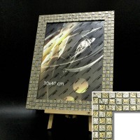 Рамка пластик А3 30*40(4710-195)сереб КЛЕТКА 47мм