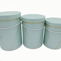 !!АКЦИЯ!Набор коробок подар из 3шт картон Цилиндр, cm W9372(18)