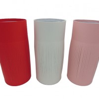 !!АКЦИЯ!Коробка подар картон Цилиндр-фонарик Цветные D26*12cm 10412-25(48)