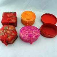 Шкатулка для ювелирных изделий  ткань+картон "Китайские мотивы"5форм (240)6630-1