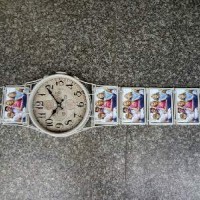Часы настенные "РУЧНЫЕ"  металл, белые, размер 25*100, D 24 cm. 5фото 10*15см.