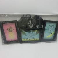 Ф/рамка КОМБИ HS-206В СЛОНЫ  черный   на 3фото 10*15 пластик