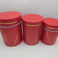 !!АКЦИЯ!Набор коробок подарочных из 3шт картон Красный 24*18*18/22*17*17/19*15*15см