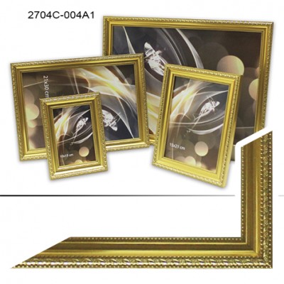 Рамка пластик А5 15*21(2704-004)золото(40)