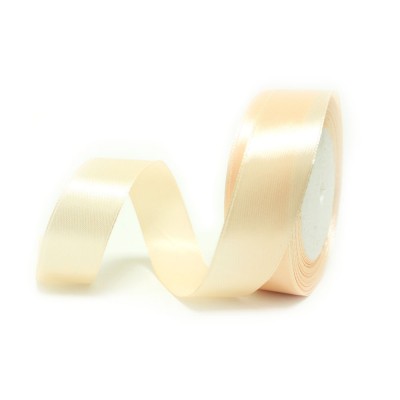 Лента атласная 2шт шир 0.6см, дл.25ярд  кофе с молоком