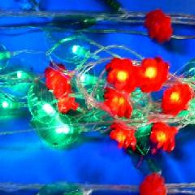 Гирлянда декоративная ЦВЕТЫ 28 светодиодных ламп(60)от сети220В