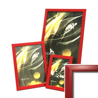 Рамка пластик А4 21*30(1504)красный (45)