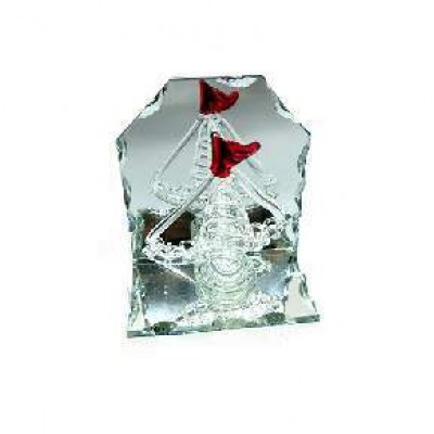 Фигурка стекло  Кораблик   7см    99-6